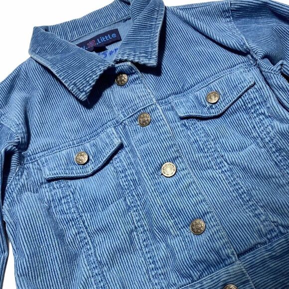 VINTAGE Blue Corduroy Crop Jacket - Picture 3 of 5